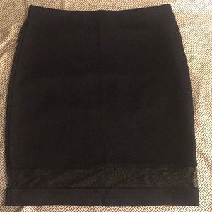 Topshop Skirt with Sheer Mesh Detail